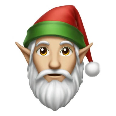 rogue male elf fantasy wearing santa hat sticker