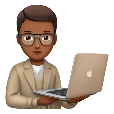 programmer with laptop sticker