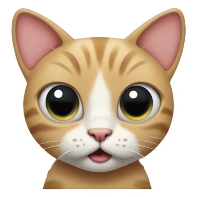 cat with big pleading eyes sticker