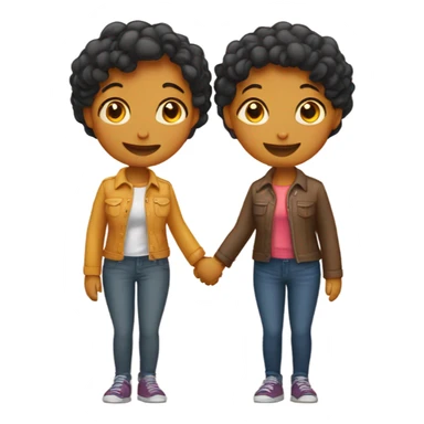 Lesbian couple sticker