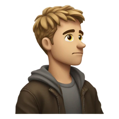 Rhys thinking  sticker