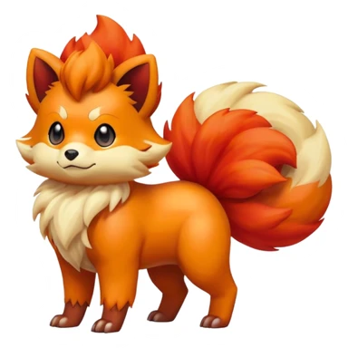 Vulpix-Growlithe-Fakémon-hybrid-creature (full body)  sticker