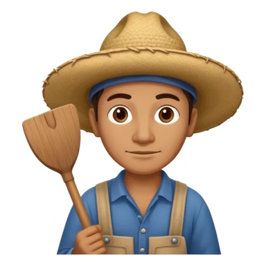 mayan farmer with spade sticker