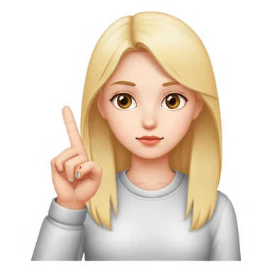 a girl raising the middle finger sticker