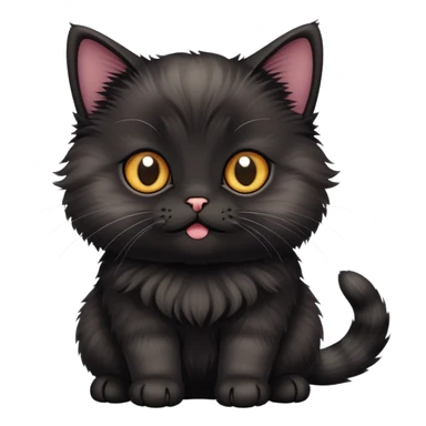 Black munchkin cat sticker