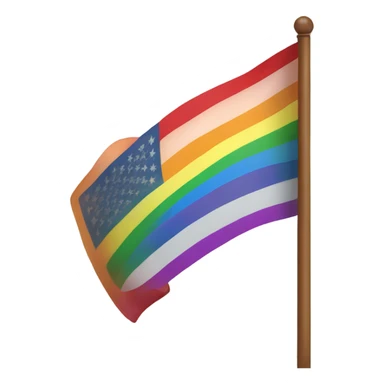 Rainbow American flag ￼ sticker