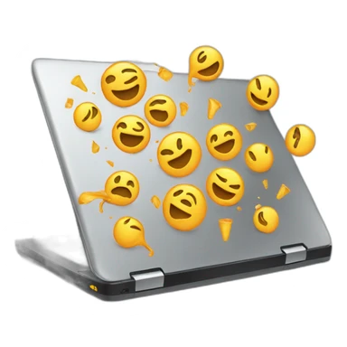 partying laptop sticker