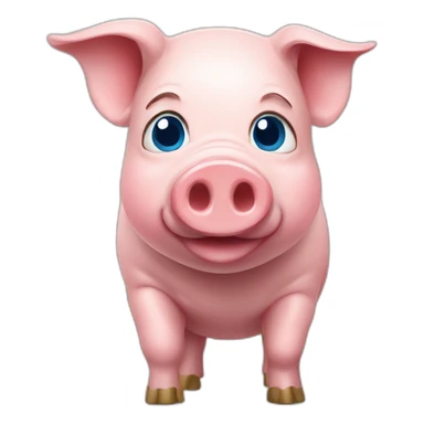 pig with Ukraine flag sticker