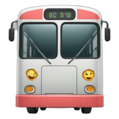 trolleybus sliced in two halfs sticker