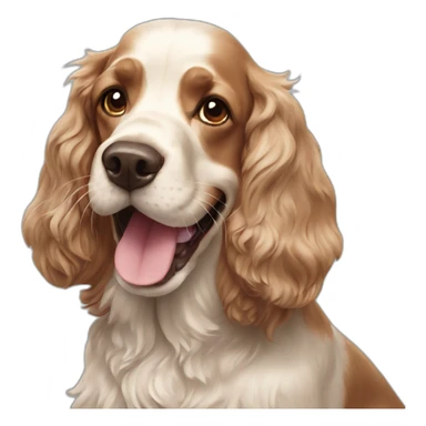Happy cocker spaniel sticker