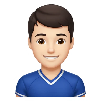 All star cheerleader White boy with dark hair iphone emoji sticker