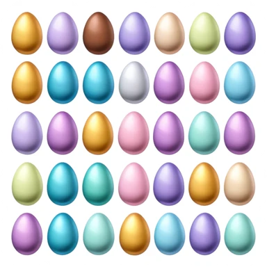Easter chocolate eggs with pastel colorful wrapping  sticker