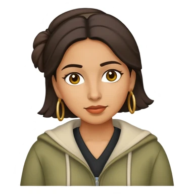 Hispanic woman with olive skin in clothes sticker