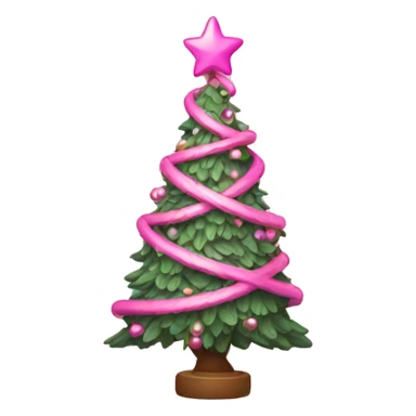 pink Christmas tree sticker
