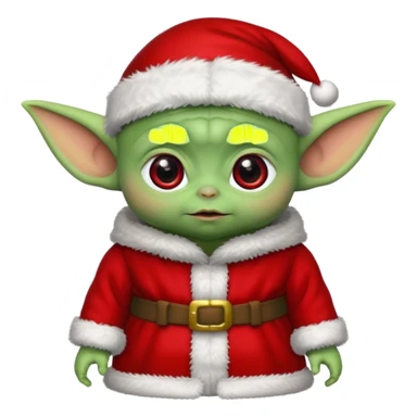 baby yoda santa hat sticker