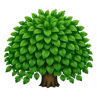 A dense bush with dark leaves and a curved organic shape. sticker