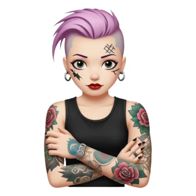 Full punk tattooed arm sticker