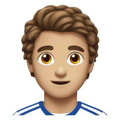 soccer boy brown hair brown eyes score  sticker