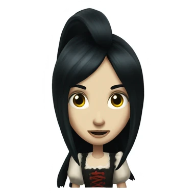 Alice madness returns long black hair sticker
