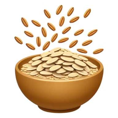 oat flakes falling from top to bottom sticker