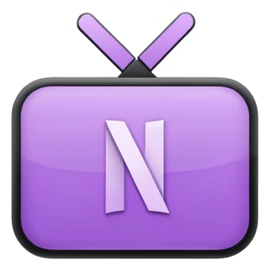 a lilac purple netflix logo, transparent background sticker