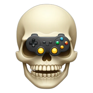 Skull with gamepad sticker