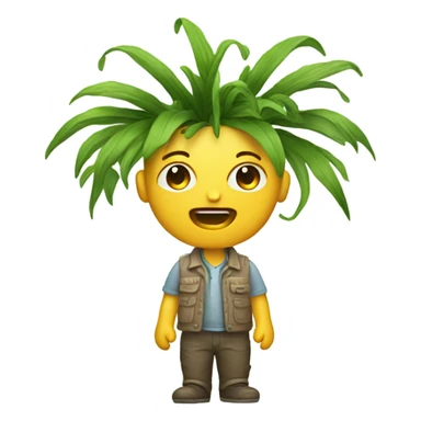 Crazy plant person sticker