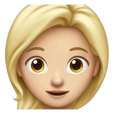 blonde girl blue eyes runnng sticker