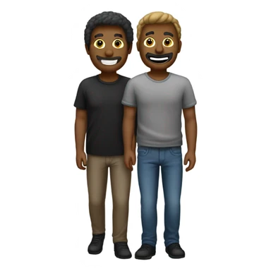 Due amici maschi con maglia nera sticker