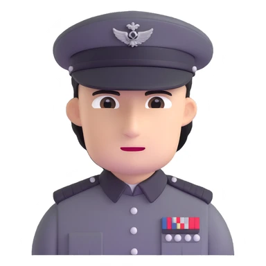 Star Wars Imperial officer with kepi cap and no epaulets, olive-gray uniform sticker