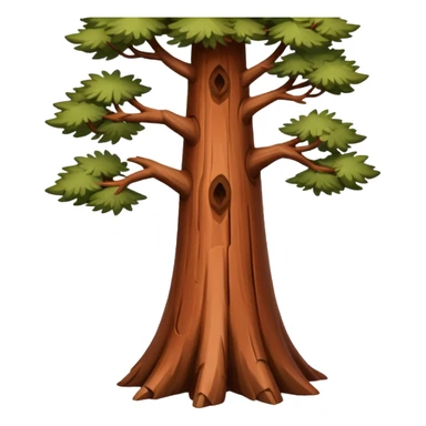 long slim sequoia tree no leaves sticker