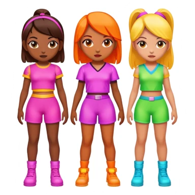Spice girls video game, five girls sticker