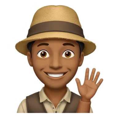 Street Puppet Performer black man sticker