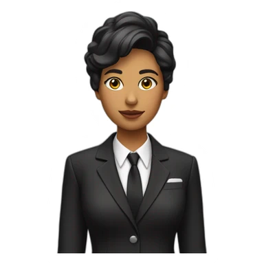 Chica con traje chaqueta negro sticker