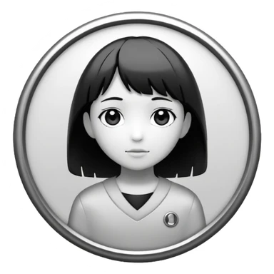 lain inspired monochrome latest follower badge sticker