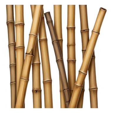 dried bamboo stalks, tan and brown color, cracked texture sticker