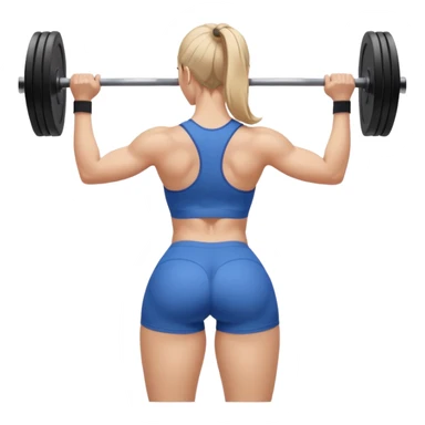 girl working out glutes shirt on but showing from behind  sticker