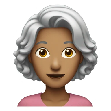 Woman with Gray hair sticker