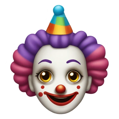 sassy clown with nails sticker