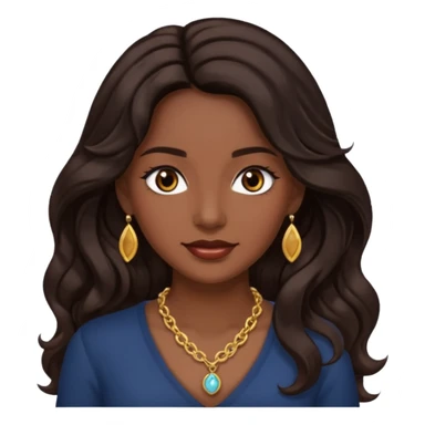 mujer morocha,  pelo ondulado,  pelo largo  color marron oscuro, ojos marrones oscuros sticker