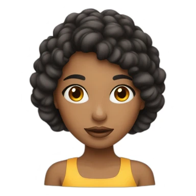 SPANISH GIRL HOLDING MAKEUP BRUSH sticker