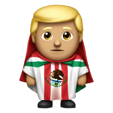 Trump wearing Mexican flag  sticker