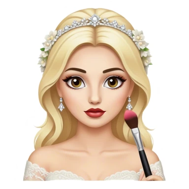 luxury blonde makeup artist bridal sticker