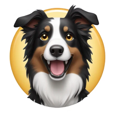 Border collie smiling sticker