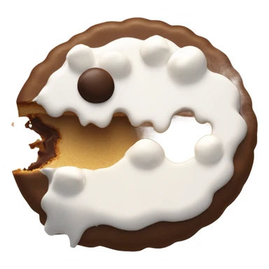 A mallomar that is half eaten sticker