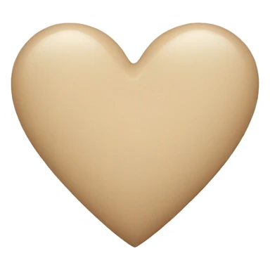 beige heart sticker