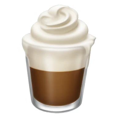 liquor shot with coffee and wipped cream sticker