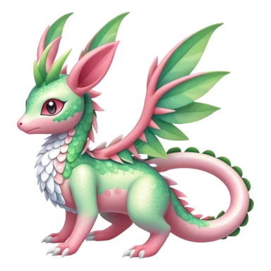 Shiny Exotic Cute Majestic Ethereal Sparkly Flygon-Sylveon-Shaymin-Meganium-Hybrid-Creature sticker