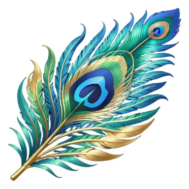 Peacock feather emoji sticker