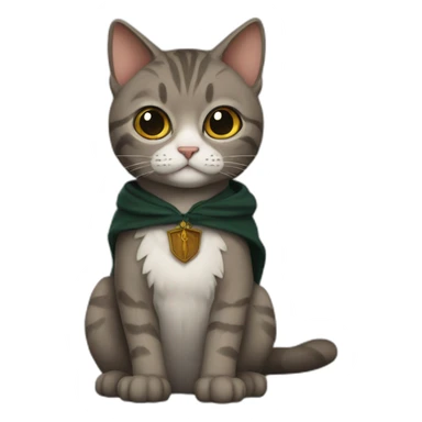 cat in a harry potter costume sticker